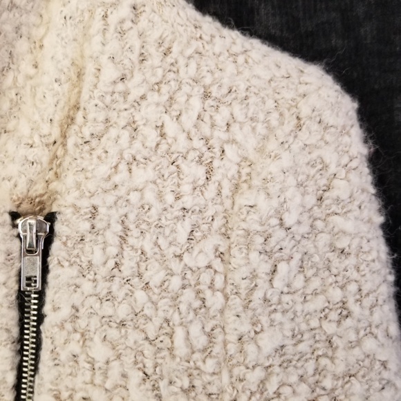 Forever 21 Oatmeal Full Zip Wool Blend Jacket Sz - Picture 5 of 7